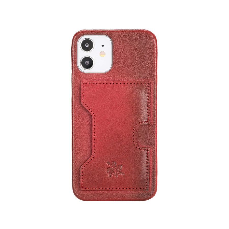 Luxury Red Leather iPhone 12 Detachable Wallet Case with Card Holder & MagSafe - Venito - 5