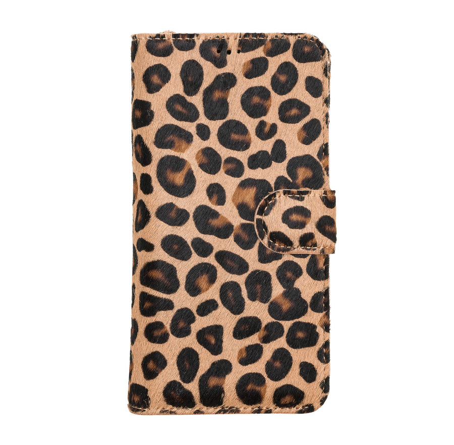 Luxury Leopard Leather iPhone 12 Detachable Wallet Case with Card Holder & MagSafe - Venito - 6