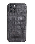 Luxury Black Crocodile Leather iPhone 12 Pro Detachable Wallet Case with Card Holder & MagSafe - Venito - 5