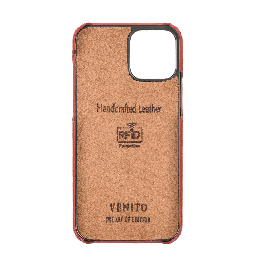 Luxury Red Leather iPhone 12 Pro Detachable Wallet Case with Card Holder & MagSafe - Venito - 4