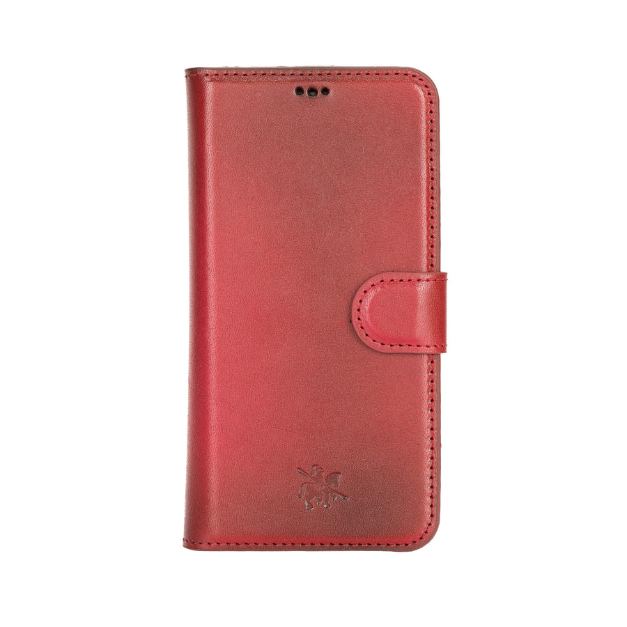 Luxury Red Leather iPhone 12 Pro Detachable Wallet Case with Card Holder & MagSafe - Venito - 6