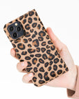 Luxury Leopard Leather iPhone 12 Pro Detachable Wallet Case with Card Holder & MagSafe - Venito - 7