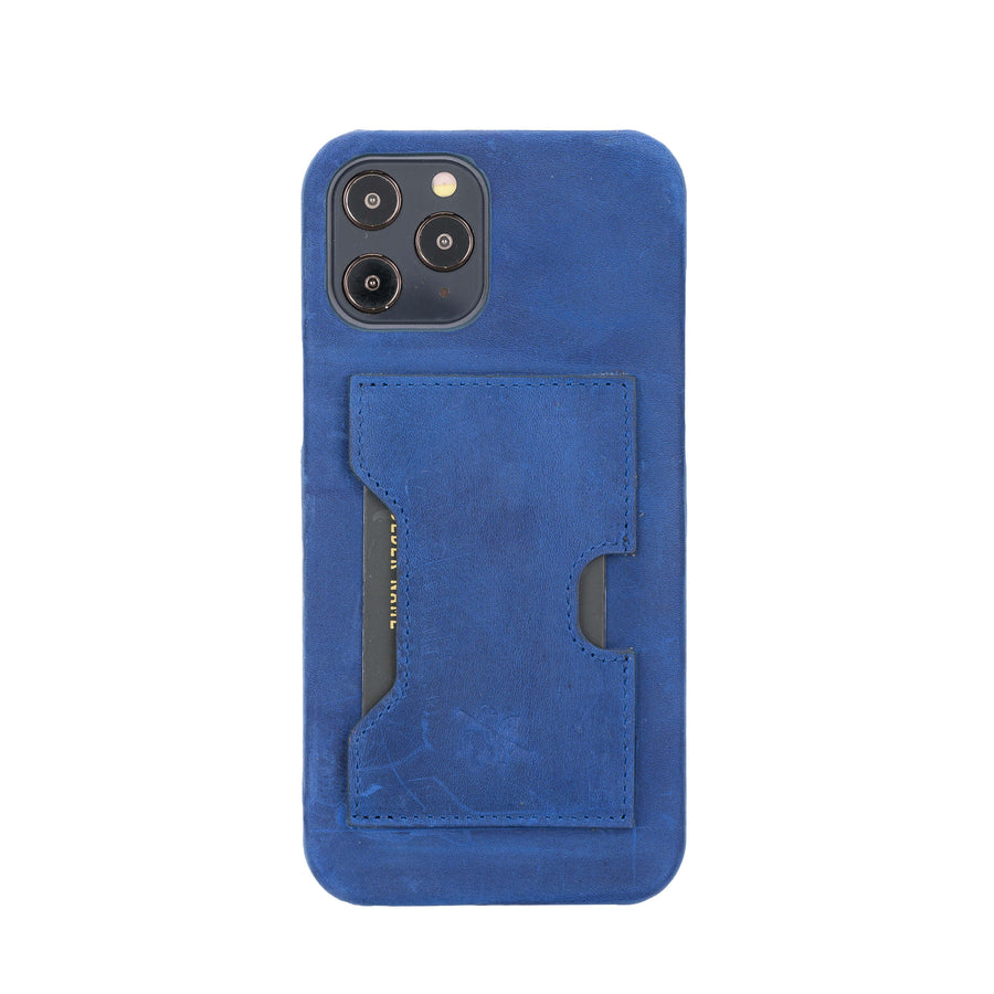 Luxury Blue Leather iPhone 12 Pro Max Detachable Wallet Case with Card Holder & MagSafe - Venito - 5
