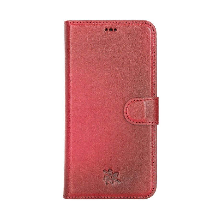 Luxury Red Leather iPhone 12 Pro Max Detachable Wallet Case with Card Holder & MagSafe - Venito - 6