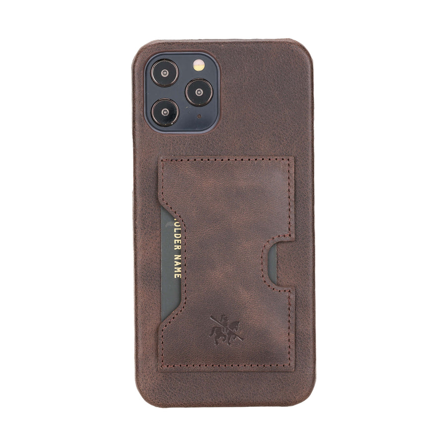 Luxury Dark Brown Leather iPhone 12 Pro Max Detachable Wallet Case with Card Holder & MagSafe - Venito - 5