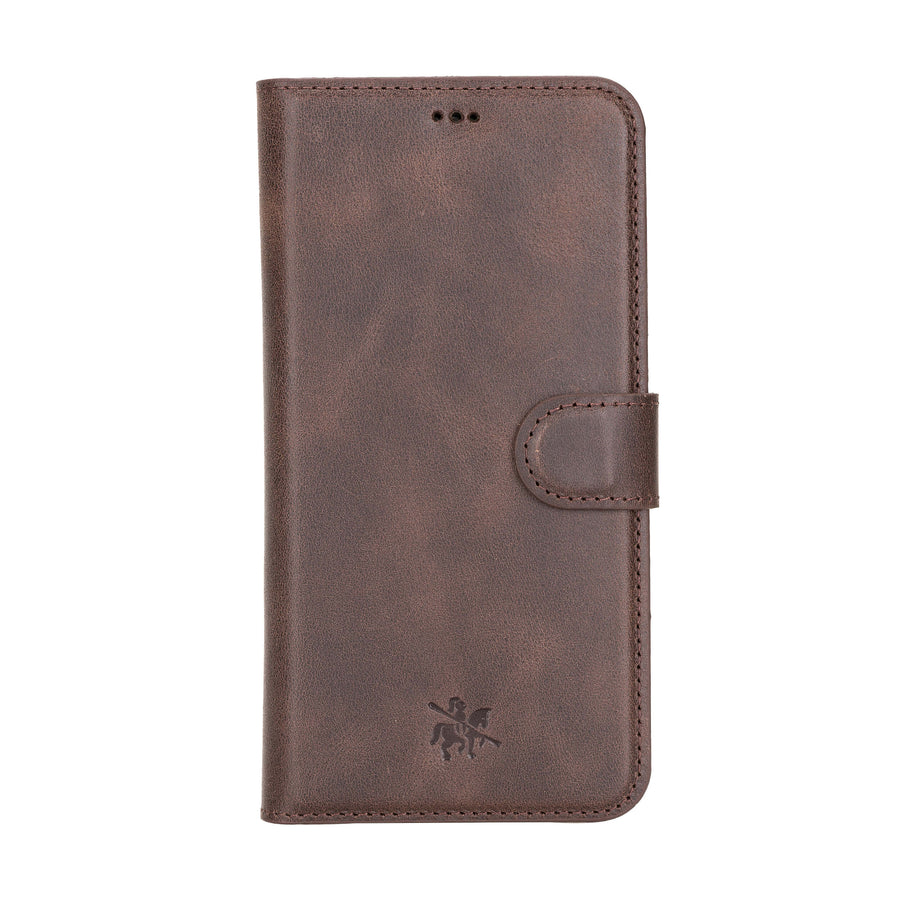 Luxury Dark Brown Leather iPhone 12 Pro Max Detachable Wallet Case with Card Holder & MagSafe - Venito - 6