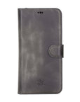 Luxury Gray Leather iPhone 12 Pro Max Detachable Wallet Case with Card Holder & MagSafe - Venito - 6