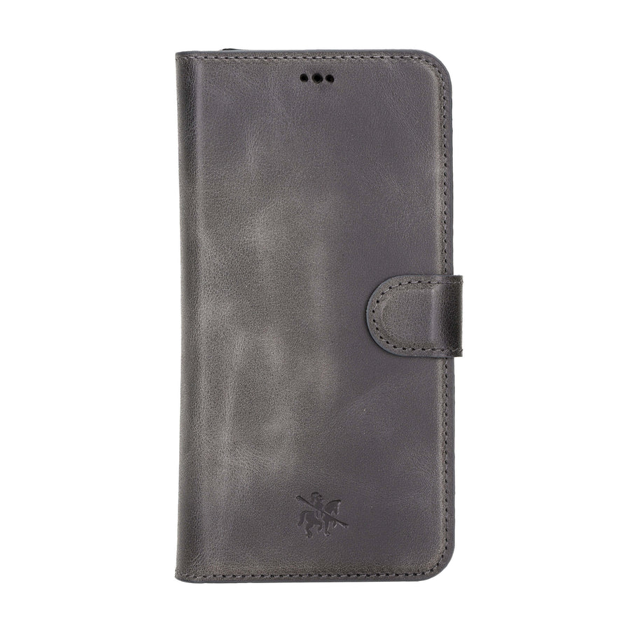 Luxury Gray Leather iPhone 12 Pro Max Detachable Wallet Case with Card Holder & MagSafe - Venito - 6