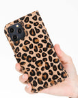 Luxury Leopard Leather iPhone 12 Pro Max Detachable Wallet Case with Card Holder & MagSafe - Venito - 7
