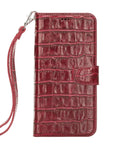 Luxury Red Crocodile Leather iPhone 12 Pro Max Detachable Wallet Case with Card Holder & MagSafe - Venito - 9