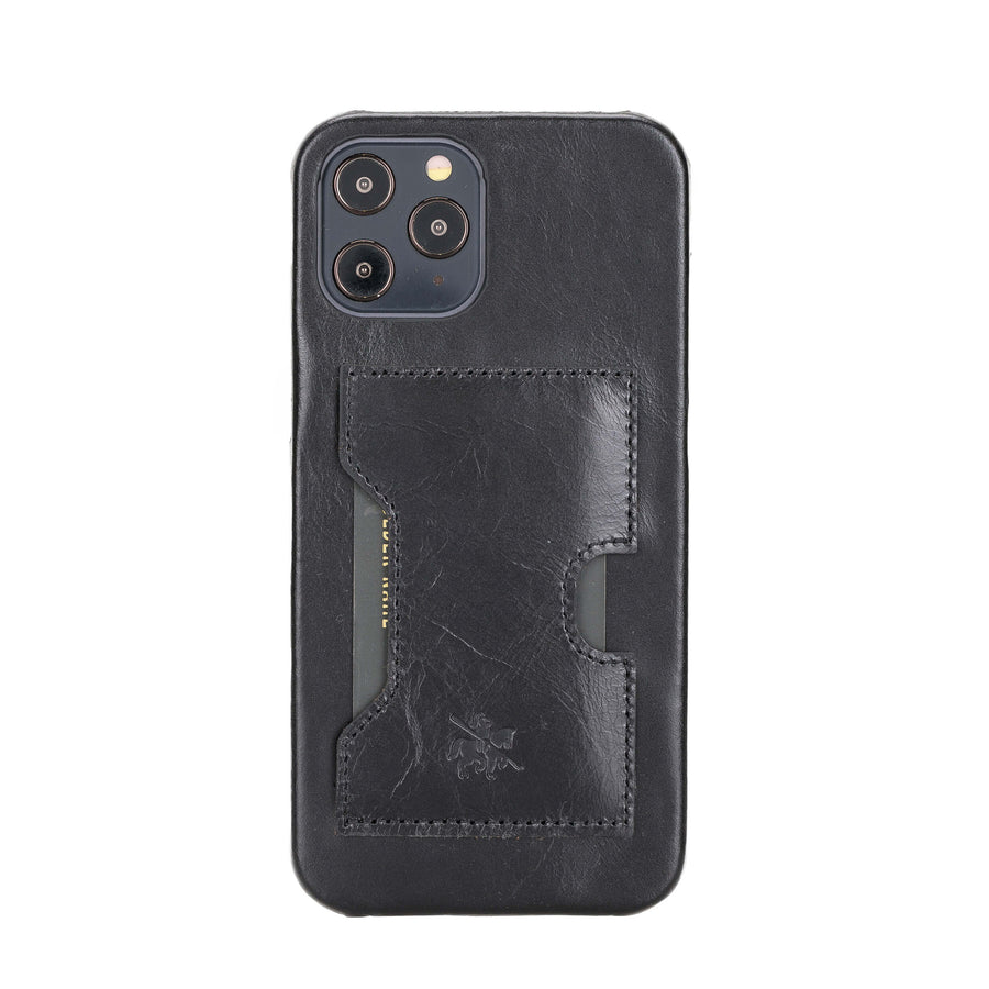 Luxury Black Leather iPhone 12 Pro Max Detachable Wallet Case with Card Holder & MagSafe - Venito - 5