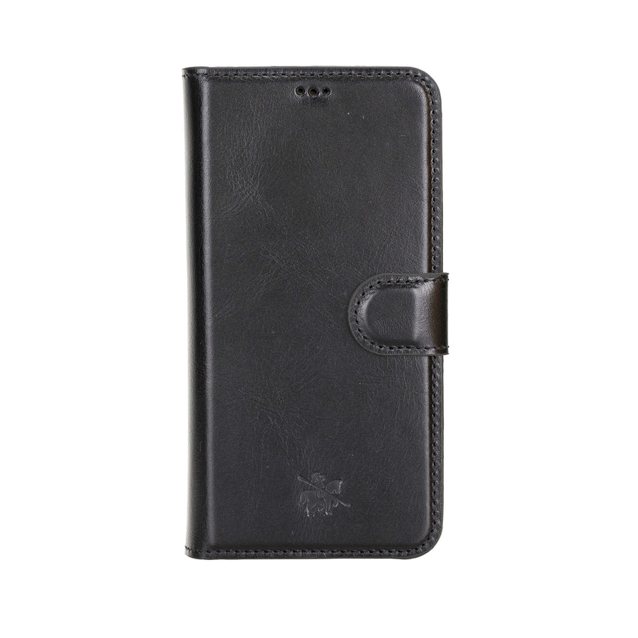 Luxury Black Leather iPhone 12 Pro Detachable Wallet Case with Card Holder & MagSafe - Venito - 6