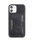 Luxury Black Leather iPhone 12 Detachable Wallet Case with Card Holder & MagSafe - Venito - 5
