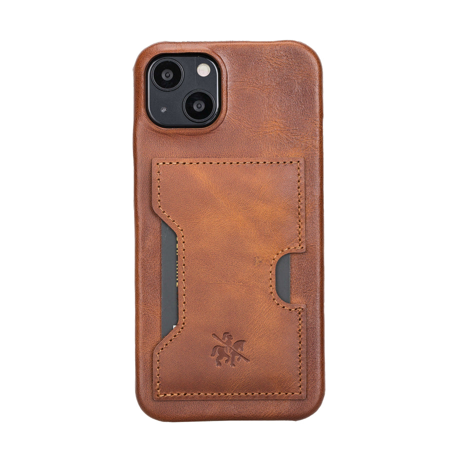 Florence Luxury Brown Leather iPhone 13 Detachable Wallet Case with Card Holder & MagSafe - Venito - 5