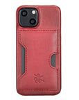 Florence Luxury Red Leather iPhone 13 Detachable Wallet Case with Card Holder & MagSafe - Venito - 5