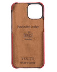 Florence Luxury Red Leather iPhone 13 Detachable Wallet Case with Card Holder & MagSafe - Venito - 6