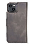 Florence Luxury Gray Leather iPhone 13 Detachable Wallet Case with Card Holder & MagSafe - Venito - 8