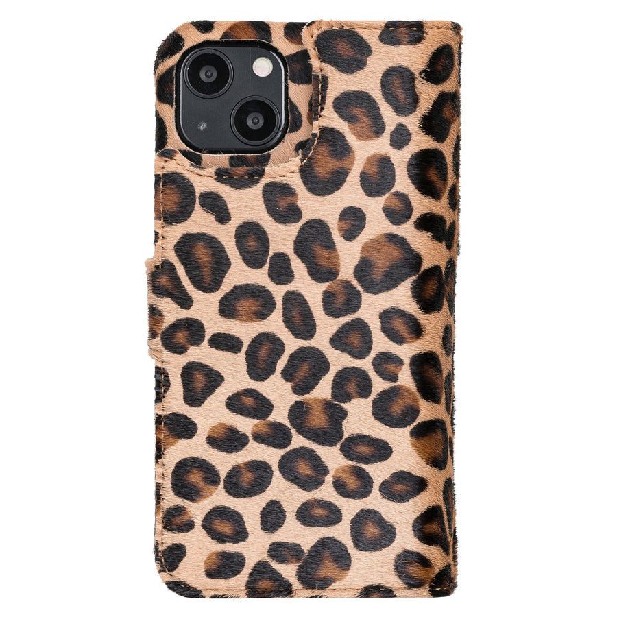 Florence Luxury Leopard Leather iPhone 13 Detachable Wallet Case with Card Holder & MagSafe - Venito - 8