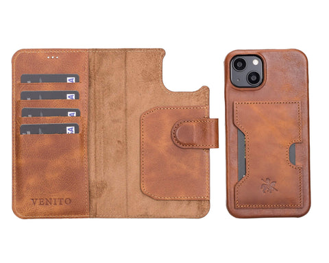 Florence iPhone 13 Mini Leather Detachable Wallet Case with MagSafe - Venito Venito Leather Florence iPhone 13 Mini Leather Detachable Wallet Case with MagSafe - Venito Venito Leather