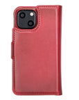 Florence Luxury Red Leather iPhone 13 Mini Detachable Wallet Case with Card Holder & MagSafe - Venito - 8