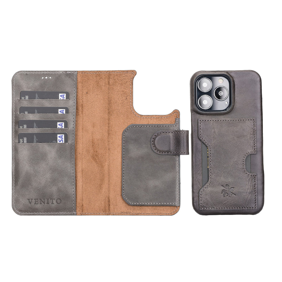 Funda tipo billetera de cuero con bloqueo RFID Florence para iPhone 14 Pro