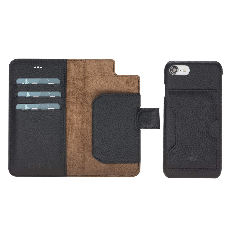 Luxury Black Leather iPhone 6 Detachable Wallet Case with Card Holder - Venito - 1