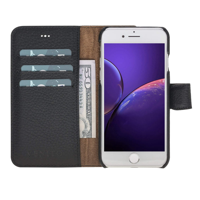 Luxury Black Leather iPhone 6 Detachable Wallet Case with Card Holder - Venito - 4