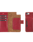 Luxury Red Leather iPhone 6 Detachable Wallet Case with Card Holder - Venito - 1