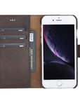 Luxury Dark Brown Leather iPhone 6 Detachable Wallet Case with Card Holder - Venito - 4
