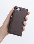Luxury Dark Brown Leather iPhone 6 Detachable Wallet Case with Card Holder - Venito - 9