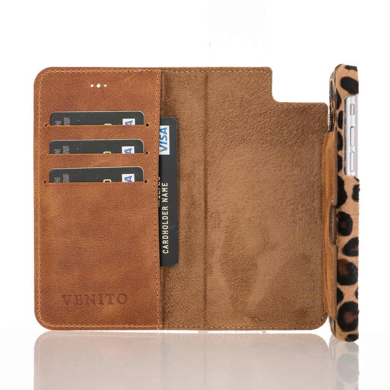 Luxury Leopard Leather iPhone 6 Detachable Wallet Case with Card Holder - Venito - 1