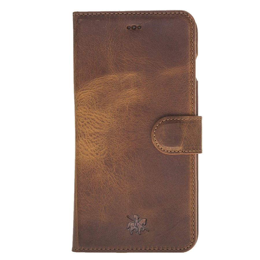 Luxury Brown Leather iPhone 7 Plus Detachable Wallet Case with Card Holder - Venito - 8