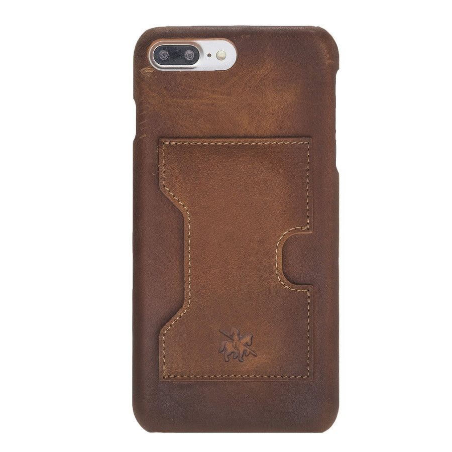 Luxury Brown Leather iPhone 8 Plus Detachable Wallet Case with Card Holder - Venito - 5