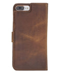 Luxury Brown Leather iPhone 8 Plus Detachable Wallet Case with Card Holder - Venito - 7