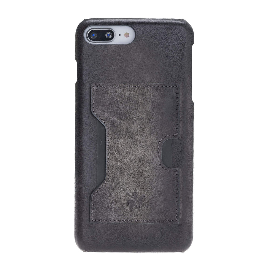 Luxury Gray Leather iPhone 8 Plus Detachable Wallet Case with Card Holder - Venito - 6