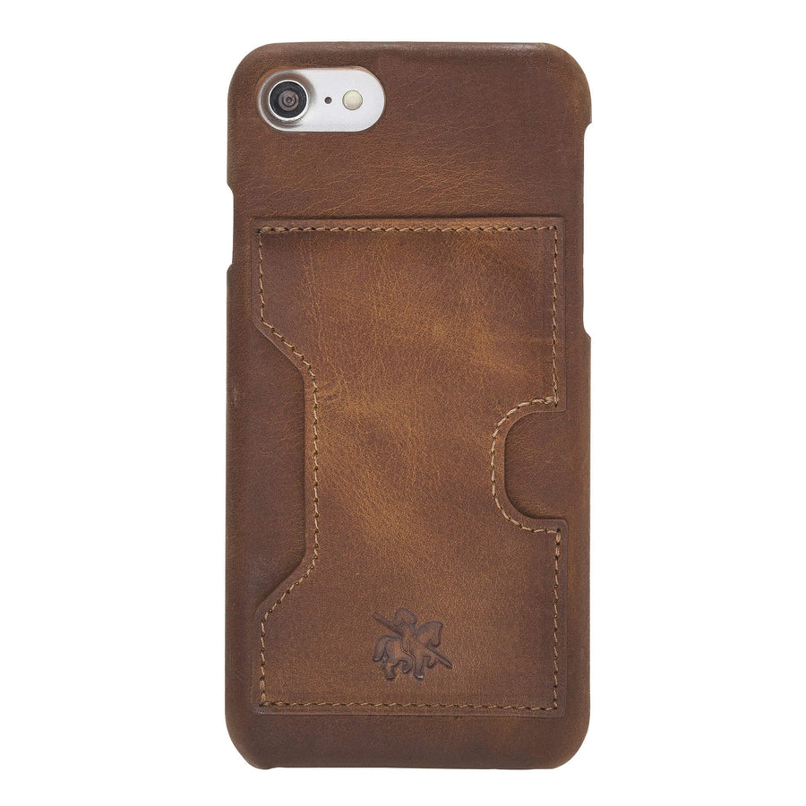 Luxury Brown Leather iPhone SE 2020 Detachable Wallet Case with Card Holder - Venito - 7