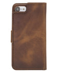 Luxury Brown Leather iPhone SE 2020 Detachable Wallet Case with Card Holder - Venito - 8