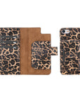 Luxury Leopard Print Leather iPhone SE 2020 Detachable Wallet Case with Card Holder - Venito - 1