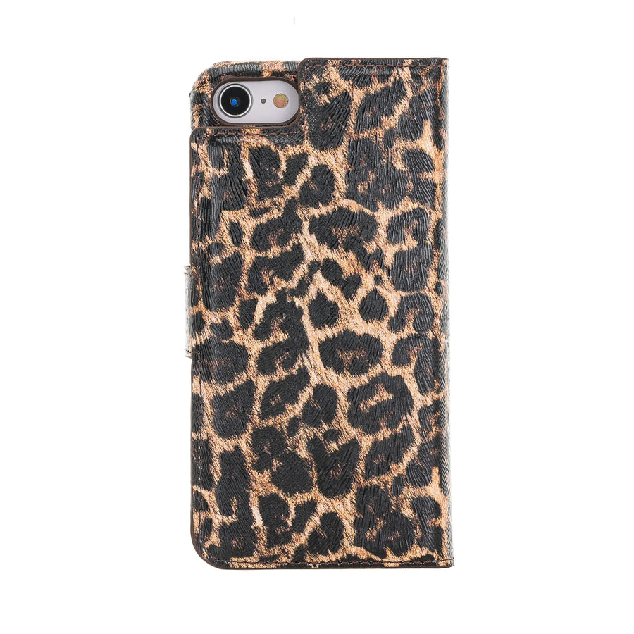 Luxury Leopard Print Leather iPhone SE 2020 Detachable Wallet Case with Card Holder - Venito - 8
