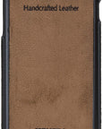 Luxury Rustic Black Leather iPhone SE 2020 Detachable Wallet Case with Card Holder - Venito - 5