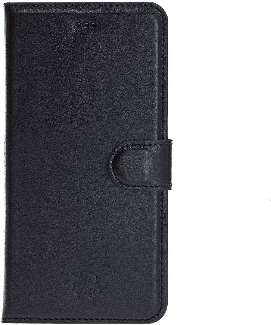 Luxury Rustic Black Leather iPhone SE 2020 Detachable Wallet Case with Card Holder - Venito - 9