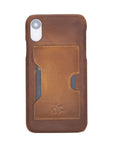 Luxury Brown Leather iPhone XR Detachable Wallet Case with Card Holder - Venito - 5