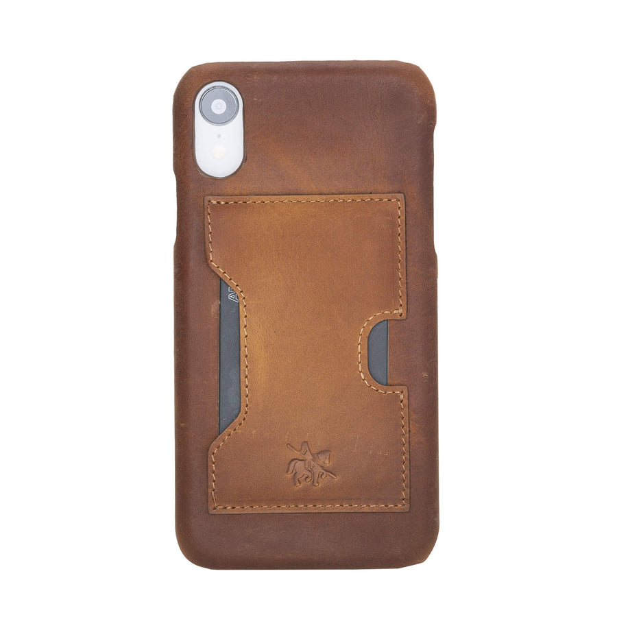 Luxury Brown Leather iPhone XR Detachable Wallet Case with Card Holder - Venito - 5