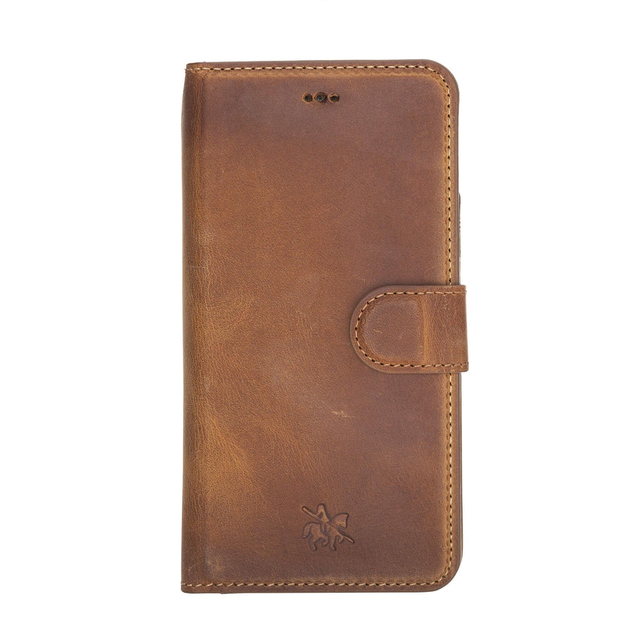 Luxury Brown Leather iPhone XR Detachable Wallet Case with Card Holder - Venito - 8