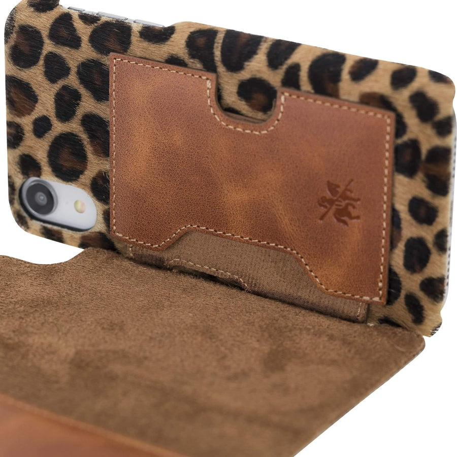 Luxury Leopard Leather iPhone XR Detachable Wallet Case with Card Holder - Venito - 5