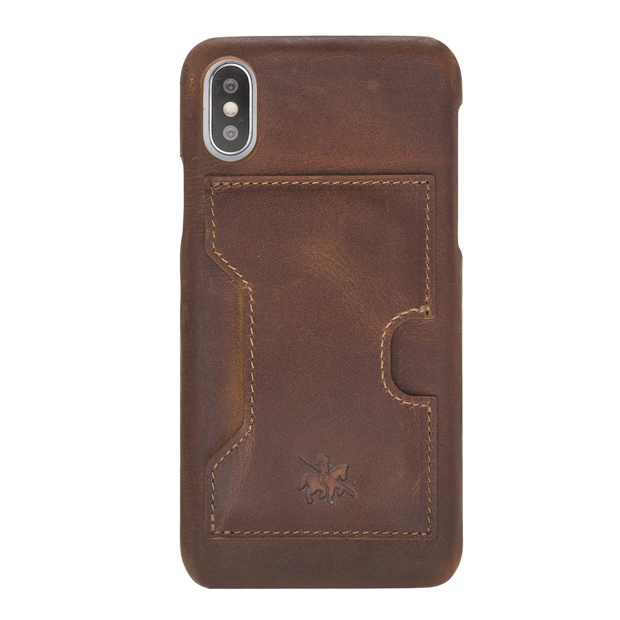Luxury Brown Leather iPhone XS Detachable Wallet Case with Card Holder - Venito - 8