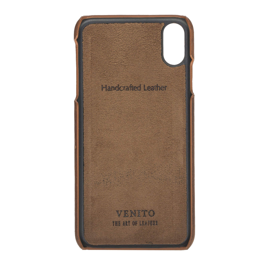 Luxury Brown Leather iPhone XS Max Detachable Wallet Case with Card Holder - Venito - 6
