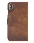 Luxury Brown Leather iPhone XS Max Detachable Wallet Case with Card Holder - Venito - 8