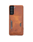 Luxury Brown Leather Samsung Galaxy S21 Detachable Wallet Case with Card Holder - Venito - 4