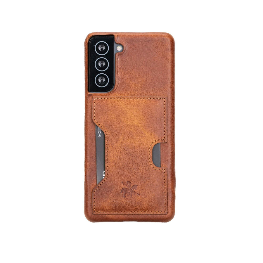 Luxury Brown Leather Samsung Galaxy S21 Detachable Wallet Case with Card Holder - Venito - 4